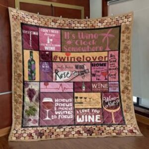 Home Is Where The Wine Is Quilt Blanket Aa22  Quilt